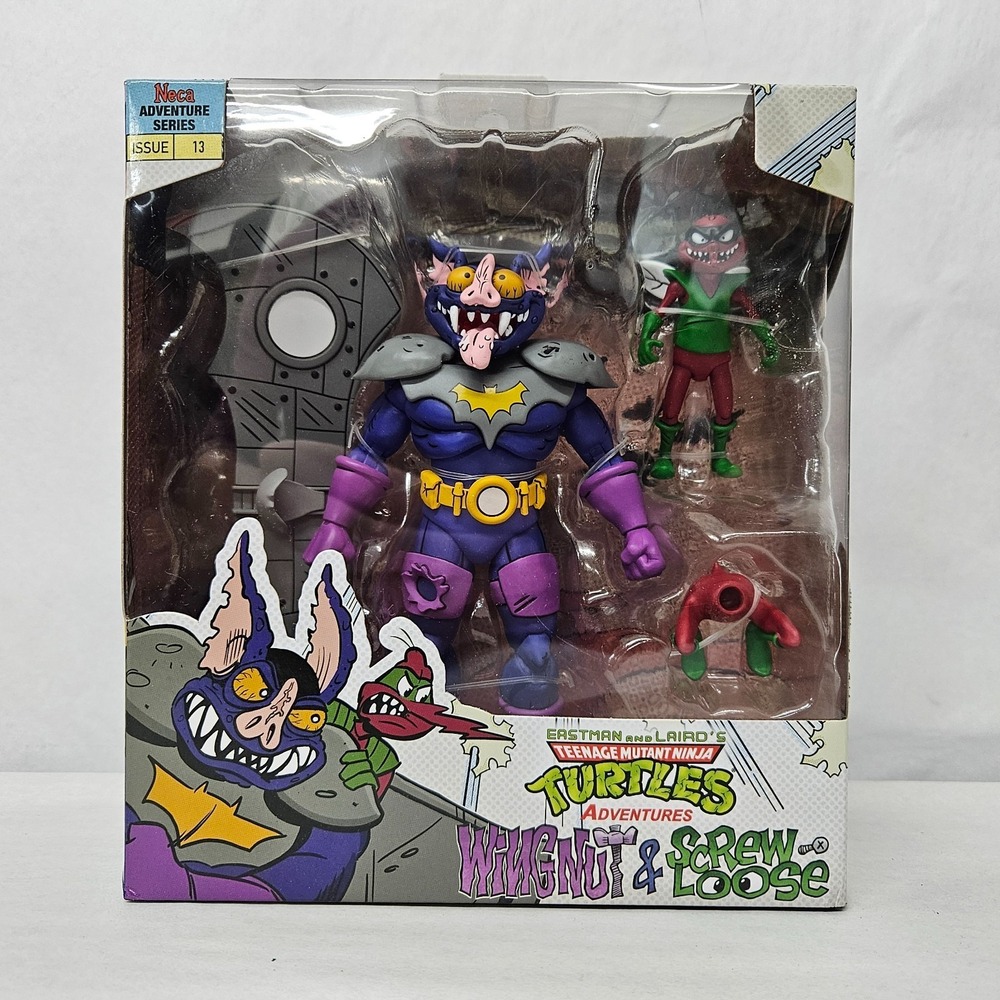 Wingnut and Screwloose Action Figure Set NECA TMNT Adventures Issue 13 New